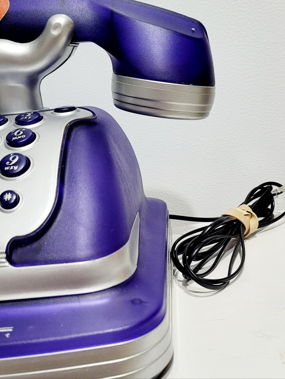 Vintage Purple Miami Phone Retro Desk Telephone Tested Working - Picture 3 of 10